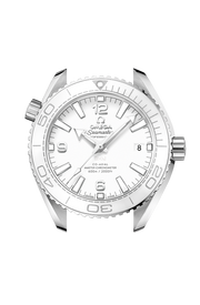 Lunetta girevole unidirezionale in ceramica bianca con scala graduata Liquidmetal™ e profilo laterale della cassa in acciaio inox da 39,5 mm.